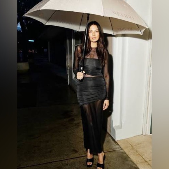 Meshki Kate Mesh and Nylon Maxi Dress - Picture 4 of 6